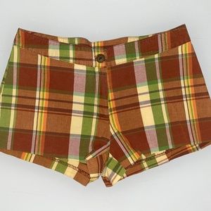 Y2K - XOXO Plaid Stretch Shorts